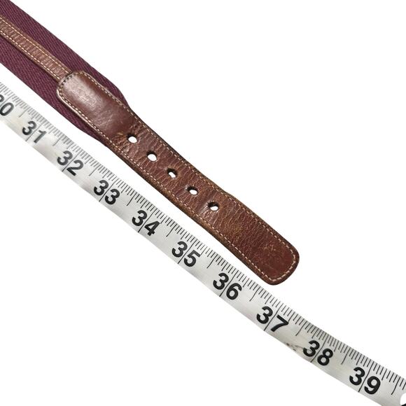 Dooney & Bourke | Women | Vintage Burgundy Leather Solid Brass Buckle Belt | 36 main image 16